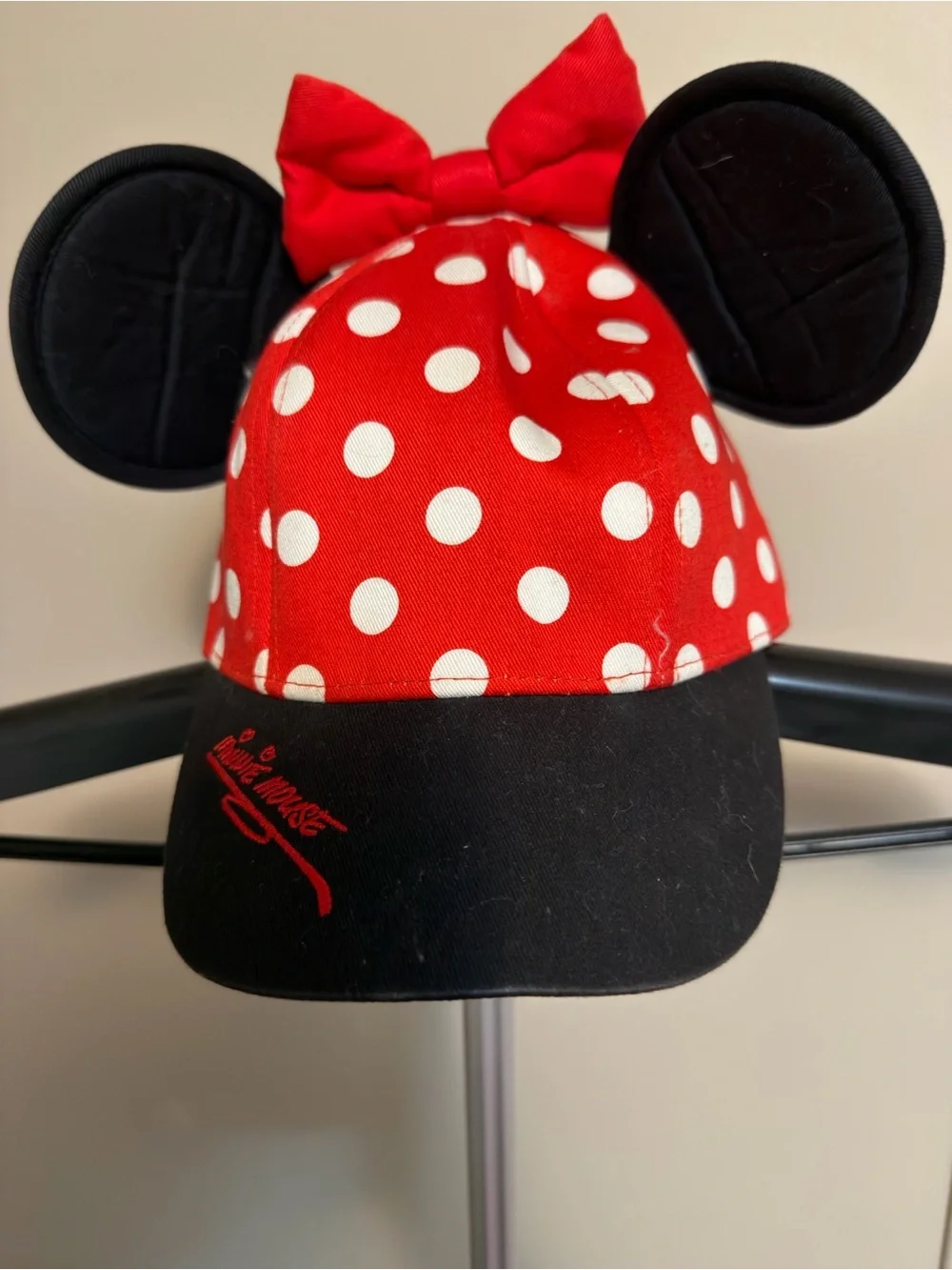 Disney Parks Minnie Mouse Ears & Bow Baseball Cap – Youth Size